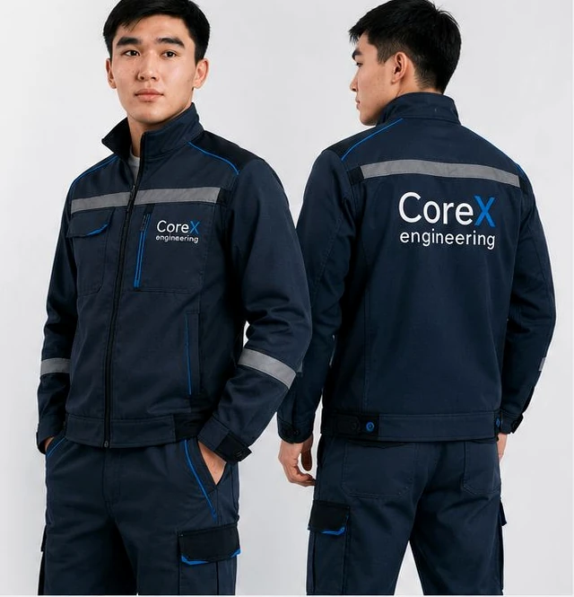 Команда CoreX Engineering в фирменной спецодежде